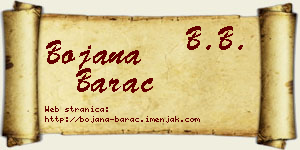 Bojana Barać vizit kartica